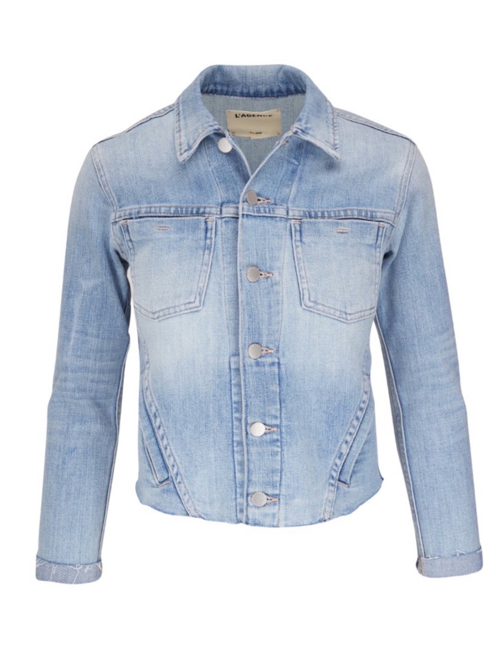 L'Agence Janelle Slim Raw Edge
Denim Jacket